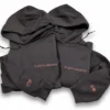 Two dark grey hoodies with IX.XXVII.MMXXIV in rose-gold Roman numerals on the chest and C or S with a heart on the cuffs